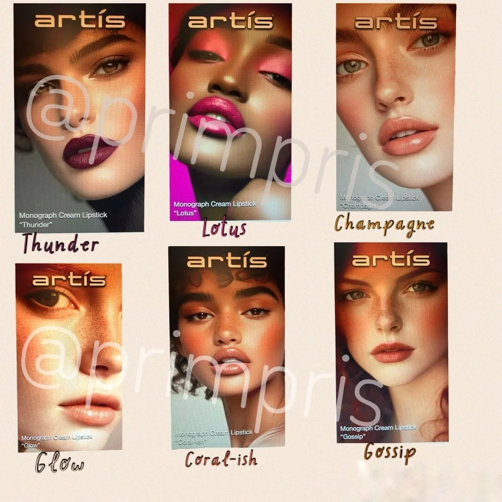 Artis Monograph Collection Cream Lipsticks Portfolio NWT